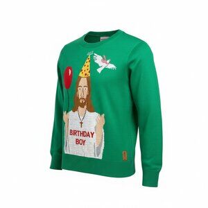 Tipsy Elves Ugly Christmas Sweater Birthday Boy Jesus Christmas Holiday Size XL